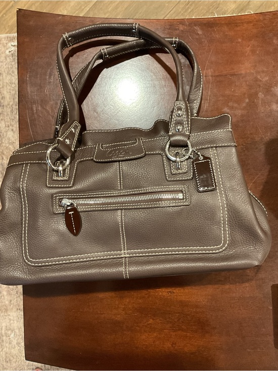 Coach Handbags - Coach 2009 Penelope Brown Leather Shoulder Tote with Contrast Stitching